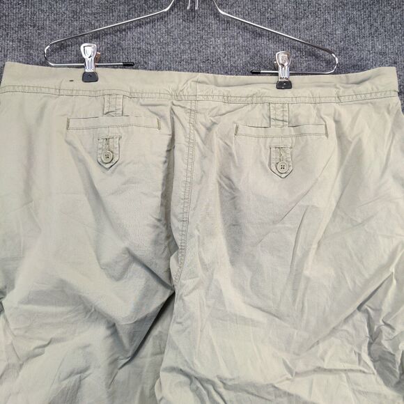 Venezia Womens Shorts Green Size 22 Pockets Belt Loops Cotton - Picture 8 of 10